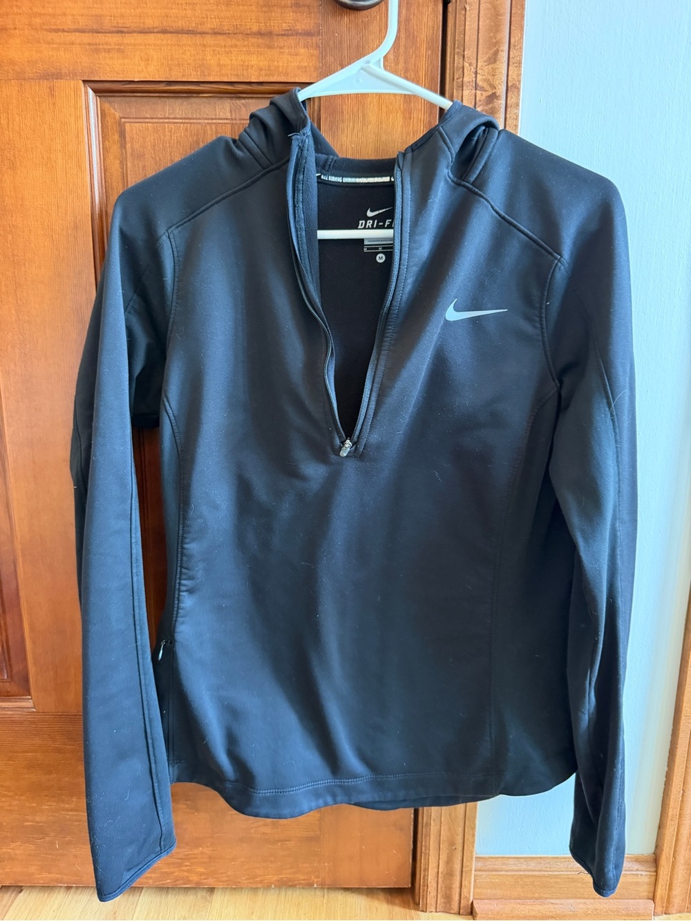 Nike Black Half-Zip Hooded Shirt - Picture 2 of 4